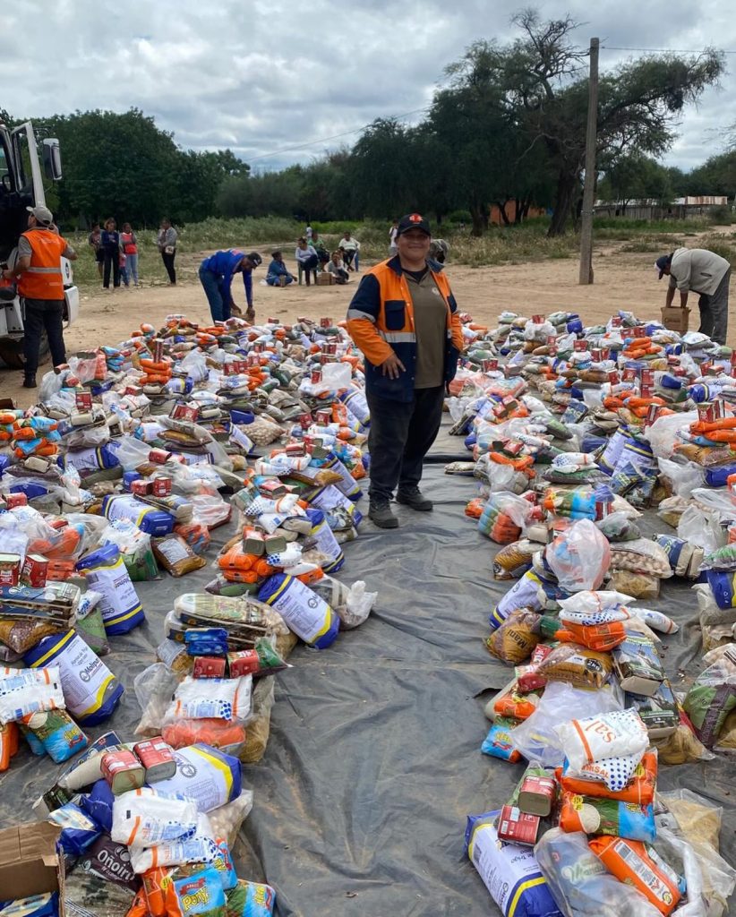 Se entregaron 9.750 kilos de alimentos en kits de víveres
