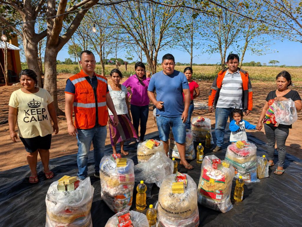 Asistencia humanitaria en la comunidad indígena Yvy Morotĩ.
